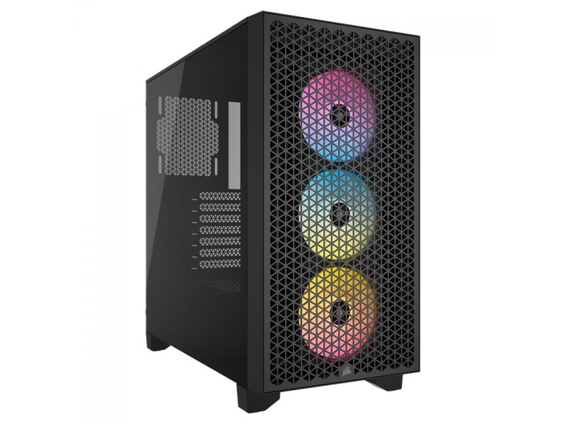 Gabinete Gamer Corsair 3000D Airflow, RGB, Mid Tower, Vidro Temperado, ATX, White, Sem Fonte, Com 3 Fans, CC-9011256-WW