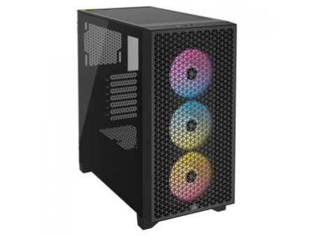 Gabinete Gamer Corsair 3000D Airflow, RGB, Mid Tower, Vidro Temperado, ATX, White, Sem Fonte, Com 3 Fans, CC-9011256-WW