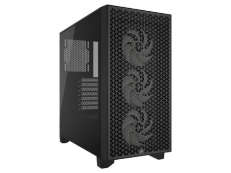 Gabinete Gamer Corsair 3000D Airflow, RGB, Mid Tower, Vidro Temperado, ATX, White, Sem Fonte, Com 3 Fans, CC-9011256-WW