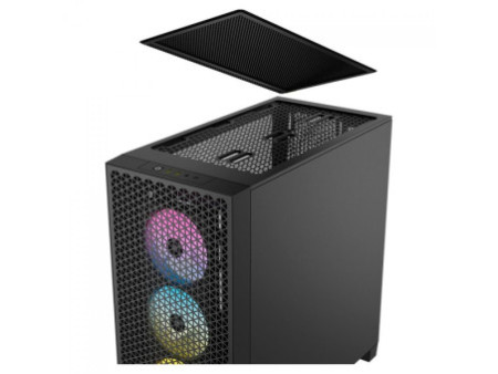 Gabinete Gamer Corsair 3000D Airflow, RGB, Mid Tower, Vidro Temperado, ATX, White, Sem Fonte, Com 3 Fans, CC-9011256-WW