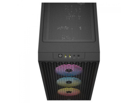 Gabinete Gamer Corsair 3000D Airflow, RGB, Mid Tower, Vidro Temperado, ATX, White, Sem Fonte, Com 3 Fans, CC-9011256-WW
