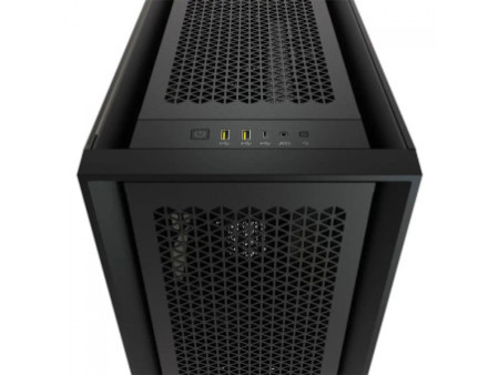 Gabinete Gamer Corsair iCUE 5000X RGB, Mid Tower, Vidro Temperado, Black, ATX, Sem Fonte, Com 3 Fans, CC-9011212-WW