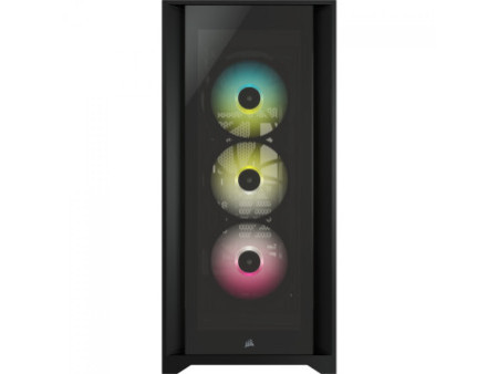 Gabinete Gamer Corsair 5000D, Mid Tower, Vidro Temperado, Black, ATX, Sem Fonte, Com 2 Fans, CC-9011208-WW