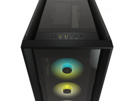 Gabinete Gamer Corsair 5000D, Mid Tower, Vidro Temperado, Black, ATX, Sem Fonte, Com 2 Fans, CC-9011208-WW