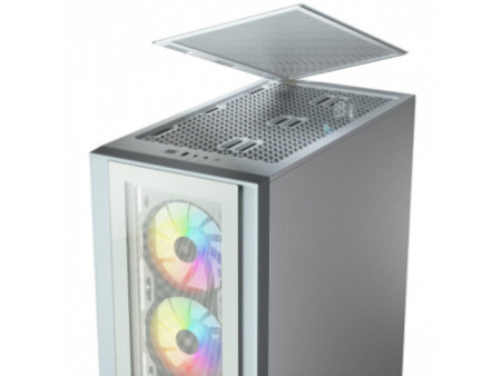 Gabinete Gamer Corsair 4000D Airflow, Mid Tower, Vidro Temperado, ATX, White, Sem Fonte, Com 2 fans, CC-9011201-WW
