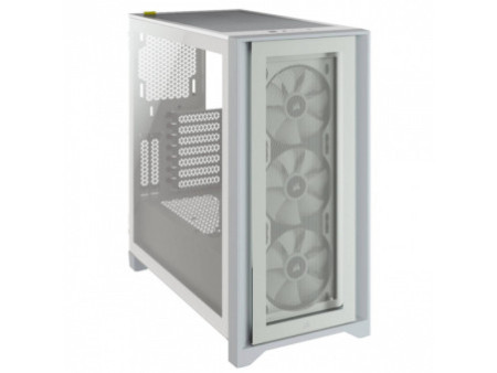 Gabinete Gamer Corsair 4000D Airflow, Mid Tower, Vidro Temperado, ATX, White, Sem Fonte, Com 2 fans, CC-9011201-WW