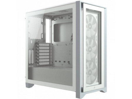 Gabinete Gamer Corsair 4000D Airflow, Mid Tower, Vidro Temperado, ATX, White, Sem Fonte, Com 2 fans, CC-9011201-WW