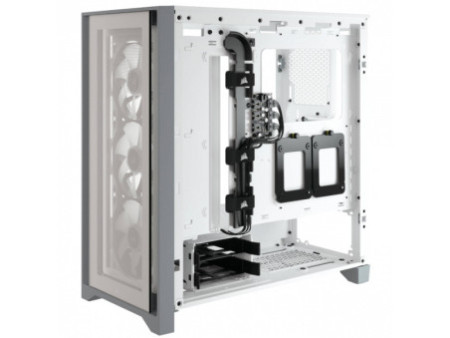 Gabinete Gamer Corsair 4000D Airflow, Mid Tower, Vidro Temperado, ATX, White, Sem Fonte, Com 2 fans, CC-9011201-WW