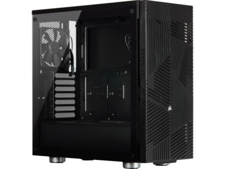Gabinete Gamer Corsair, 110R, Mid Tower, Vidro Temperado, ATX, Black, CC-9011183-WW, Sem Fonte, Sem Fan