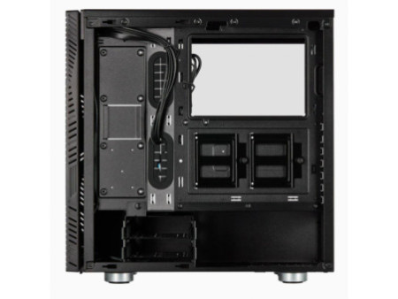 Gabinete Gamer Corsair, 110R, Mid Tower, Vidro Temperado, ATX, Black, CC-9011183-WW, Sem Fonte, Sem Fan