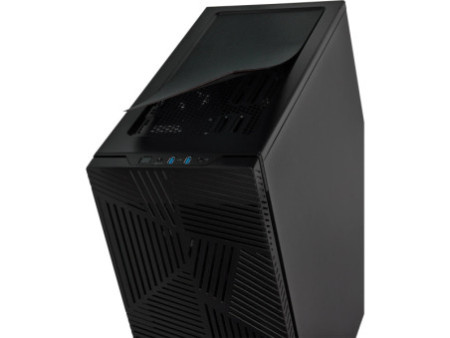 Gabinete Gamer Corsair, 110R, Mid Tower, Vidro Temperado, ATX, Black, CC-9011183-WW, Sem Fonte, Sem Fan