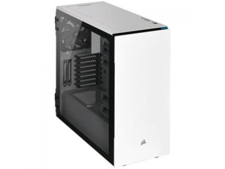 Gabinete Gamer Corsair, Icue 220T AirFlow, Mid Tower, Vidro Temperado, ATX, Black, CC-9011173-WW, Sem Fonte, Com 3 Fans