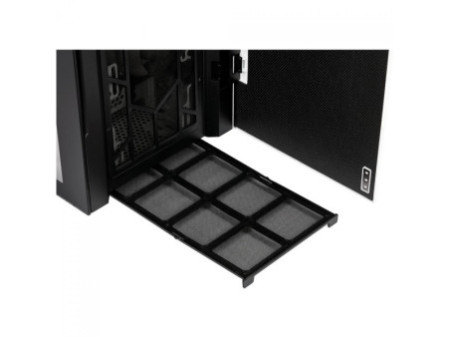 Gabinete Gamer Corsair, Icue 220T AirFlow, Mid Tower, Vidro Temperado, ATX, Black, CC-9011173-WW, Sem Fonte, Com 3 Fans