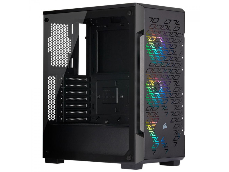 Gabinete Gamer Corsair, Carbide 100R, Mid Tower, ATX, Black, Sem Fonte, Dois Fans, CC-9011077-WW