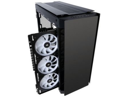 Gabinete Gamer Corsair Obsidian 750D Airflow Edition, Full Tower, Com 3 Fans, Black, Sem Fonte, CC-9011078-WW