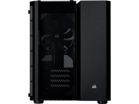 Gabinete Gamer Corsair iCue 465X, Mid Tower, Com 3 Fans, Vidro Temperado, Black, Sem Fonte, CC-9011188-WW