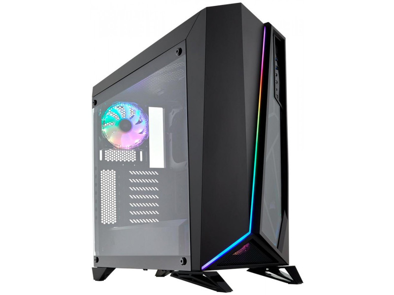 Gabinete Gamer Corsair, Carbide SPEC-06 RGB, Mid Tower, Vidro temperado, White, Sem Fonte, Com 2 Fans, CC-9011147-WW