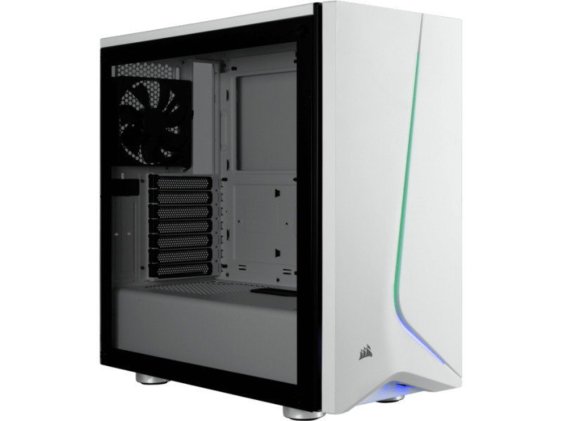 Gabinete Gamer Corsair, Carbide SPEC-06 RGB, Mid Tower, Vidro temperado, Black, Sem Fonte, Com 2 Fans, CC-9011146-WW