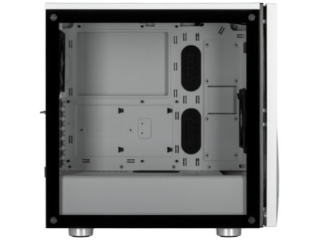 Gabinete Gamer Corsair, Carbide SPEC-06 RGB, Mid Tower, Vidro temperado, Black, Sem Fonte, Com 2 Fans, CC-9011146-WW