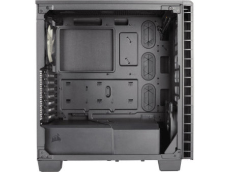 Gabinete Gamer Corsair Crystal 460X, Mid Tower, Com 2 Fans, Vidro Temperado, Black Sem Fonte, CC-9011099-WW