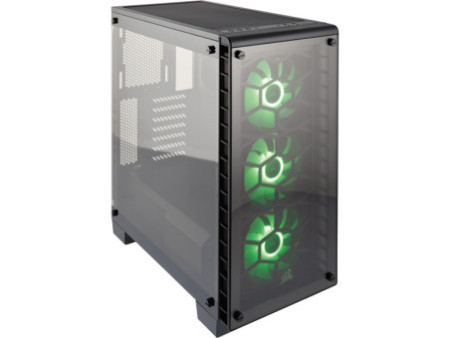Gabinete Gamer Corsair Carbide Clear 400C, Mid Tower, Com 2 Fans, Lateral em Acrílico, Black Sem Fonte, CC-9011081-WW