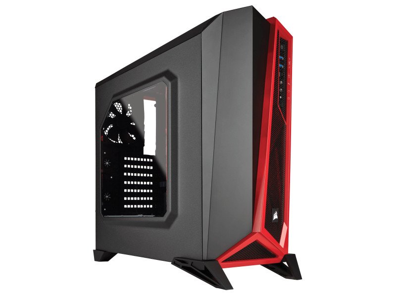 Gabinete Gamer Corsair, Carbide 100R, Mid Tower, Acrílico, Black, Sem Fonte, Com 1 Fan