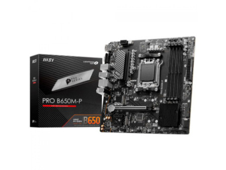 Placa Mãe MSI PRO B650M-P, Chipset B650, AMD AM5, M-ATX, DDR5, 911-7E28-001
