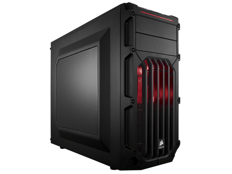 Gabinete Gamer Corsair Carbide SPEC-02 Led Red, Mid Tower, Com 2 Fans, Lateral em Acrílico, Black, Sem Fonte, CC-9011051-WW