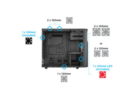 Gabinete Gamer Cougar Airface ECO RGB, Mid Tower, Vidro Temperado, E-ATX, Sem Fonte, Com 3 Fans, Branco, 385YA20.0002
