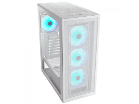 Gabinete Gamer Cougar MX600 RGB White, Full Tower, Vidro Temperado, EATX, Com 4 Fans, Branco, 3857C90.0002