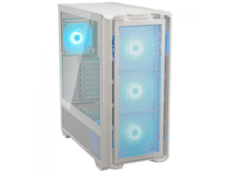 Gabinete Gamer Cougar FV270 White RGB, Mid Tower, Vidro Temperado, EATX, Com 4 Fans, Branco, 3858M60.0006