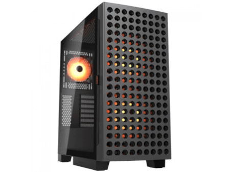 Gabinete Gamer Cougar FV150 RGB, Mid Tower, Vidro Temperado, ATX, Com 4 Fans, Preto, 385KA10.0001
