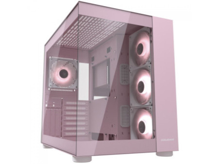 Gabinete Gamer Cougar MX220 RGB, Mid Tower, Vidro Temperado, ATX, Com 4 Fans, Preto, 382AC80.0001