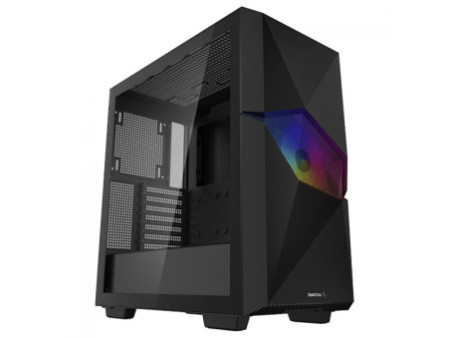 Gabinete Gamer DeepCool CC560 V2, Black, Mid Tower, Vidro Temperado, ATX, Sem Fonte, Com 4 Fans, R-CC560-BKGAA4-G-2