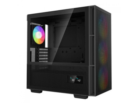 Gabinete Gamer DeepCool CC360 WH ARGB, White, Mid Tower, Vidro Temperado, MATX, Sem Fonte, Com 3 Fans, R-CC360-WHAPM3-G-1