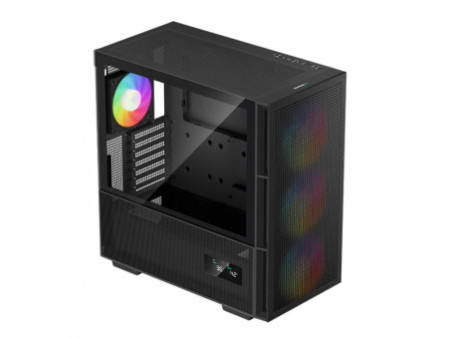 Gabinete Gamer DeepCool CC360 WH ARGB, White, Mid Tower, Vidro Temperado, MATX, Sem Fonte, Com 3 Fans, R-CC360-WHAPM3-G-1