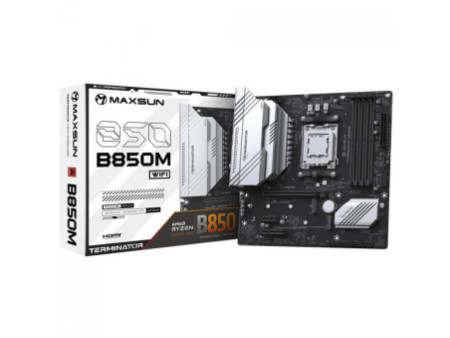 Placa Mãe Maxsun Terminator B850M WiFi, Chipset B850, AMD AM5, mATX, DDR5