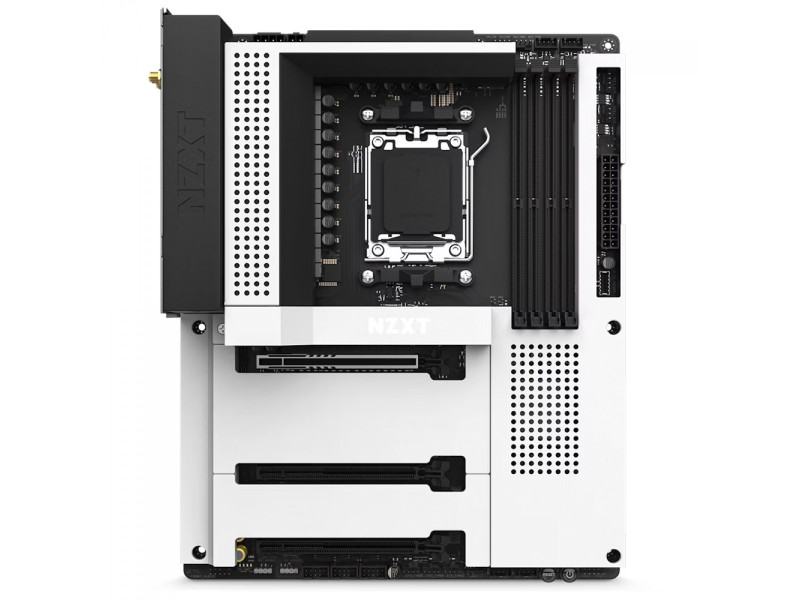 Placa Mãe NZXT N7 B650E White WIFI, Chipset B650E, ATX, AMD AM5, DDR5, Branco, N7-B65XT-W1