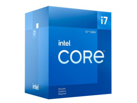Processador Intel Core i7 12700F 2,1GHz (4.9GHz Turbo), 12ª Geração, 12-Cores 20-Threads, LGA 1700, Com Cooler, BX8071512700F