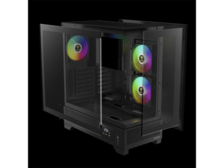 Gabinete Gamer Gamdias Atlas E2 CG WH, Mid Tower, Vidro Temperado, ATX, Sem Fonte, Com 3 Fans ARGB, Branco