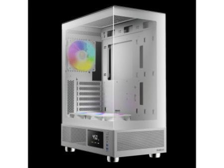 Gabinete Gamer Gamdias Talos E3 Mesh WH, Vidro Temperado, Mid Tower, ATX, Sem Fonte, Com 3 Fans ARGB, Branco