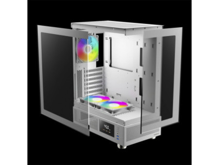 Gabinete Gamer Gamdias Talos E3 Mesh WH, Vidro Temperado, Mid Tower, ATX, Sem Fonte, Com 3 Fans ARGB, Branco