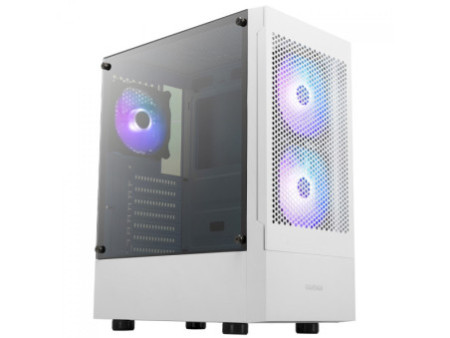 Gabinete Gamer Gamdias Aura GC7 WH ARGB, Vidro Temperado, ATX, Mid Tower, Com 3 Fans, Sem Fonte, Branco