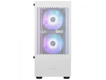 Gabinete Gamer Gamdias Aura GC7 WH ARGB, Vidro Temperado, ATX, Mid Tower, Com 3 Fans, Sem Fonte, Branco