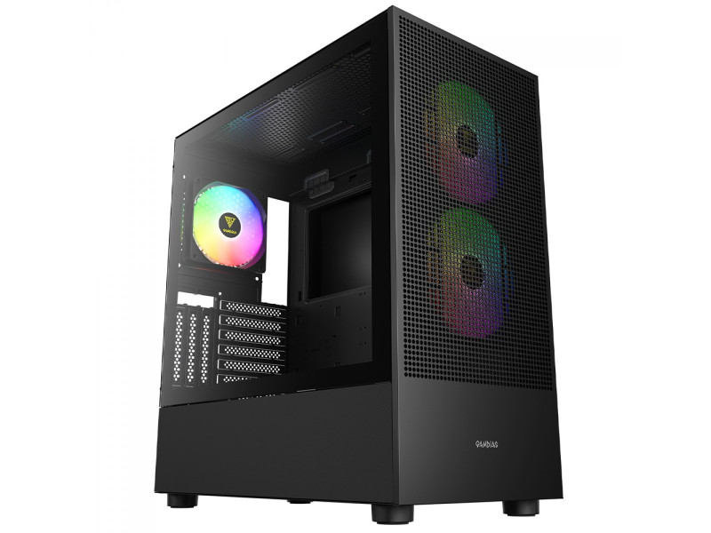 Gabinete Gamer Gamdias Talos E3 CG WH, Mid Tower, Vidro Temperado, ATX, Com 3 Fans ARGB, Branco