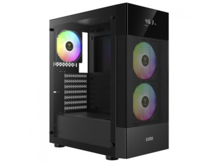 Gabinete Gamer Gamdias Aura GC6 WH ARGB, Vidro Temperado, ATX, Mid Tower, Com 3 Fans, Sem Fonte, Branco