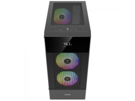 Gabinete Gamer Gamdias Aura GC6 WH ARGB, Vidro Temperado, ATX, Mid Tower, Com 3 Fans, Sem Fonte, Branco