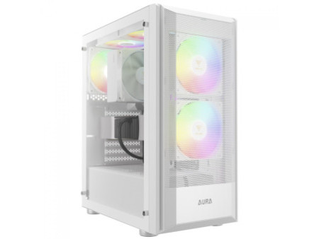 Gabinete Gamer Gamdias Aura GC6 ARGB, Vidro Temperado, ATX, Mid Tower, Com 3 Fans, Sem Fonte, Black