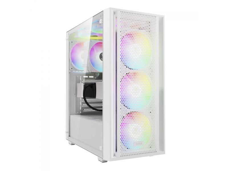 Gabinete Gamer Gamdias Atlas M1 WH, Mid Tower, Vidro Temperado, ATX, White, Sem Fonte, Com 3 Fans ARGB