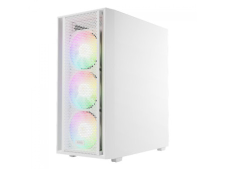 Gabinete Gamer Gamdias Atlas M1 WH, Mid Tower, Vidro Temperado, ATX, White, Sem Fonte, Com 3 Fans ARGB